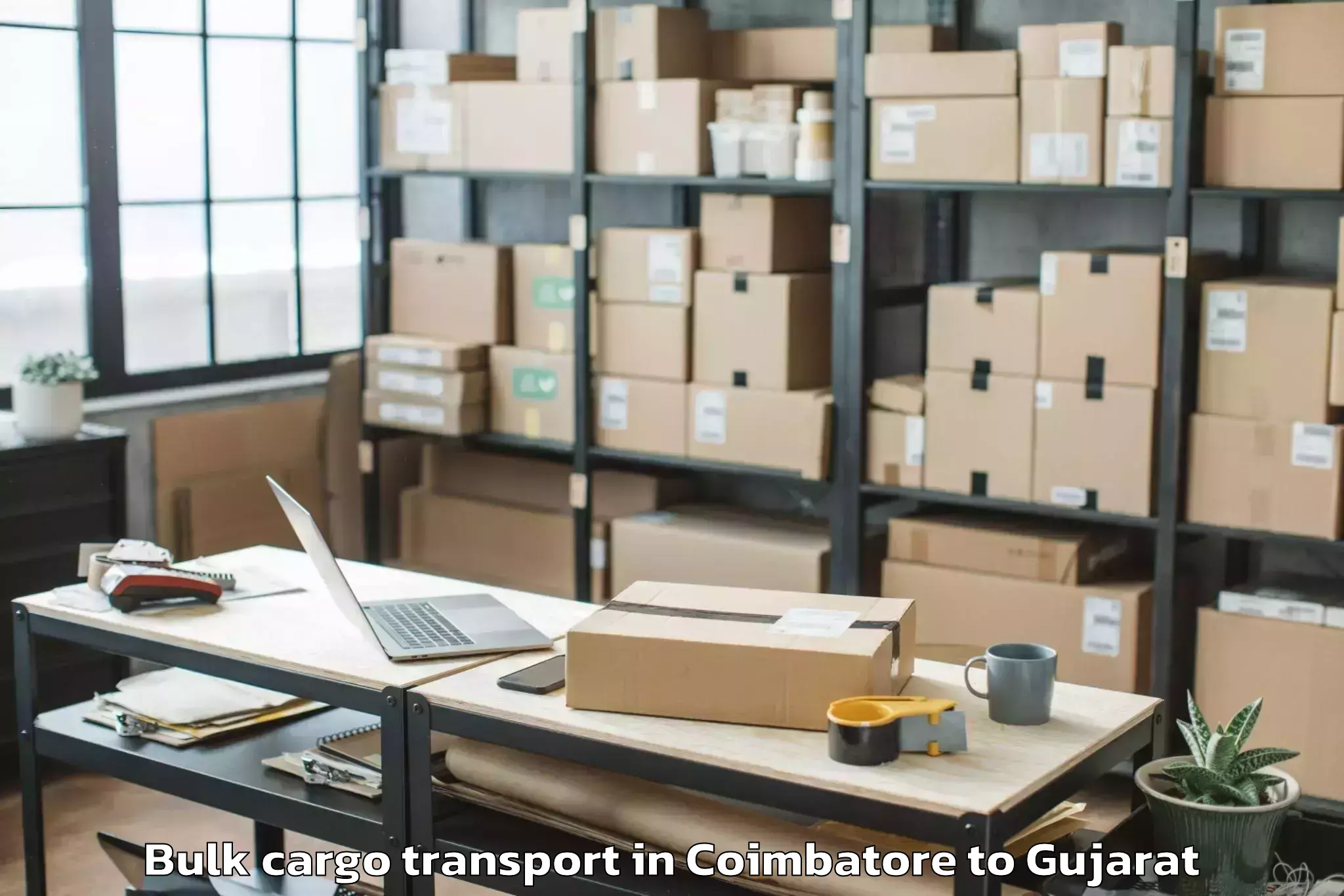 Hassle-Free Coimbatore to Vyara Bulk Cargo Transport